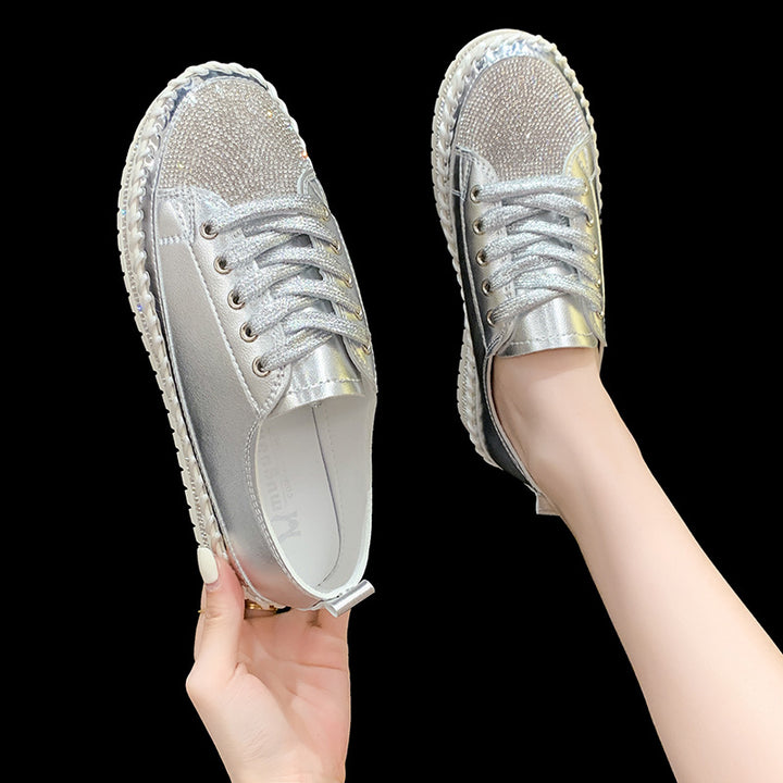 Dame Glitrende Sporty Elegante Sneakers Stilla