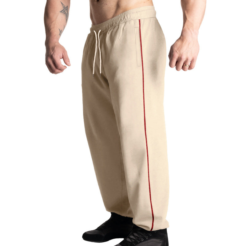 Herrer casual sweatpants med sidelæne dekorative striber og elastisk liv Stilla