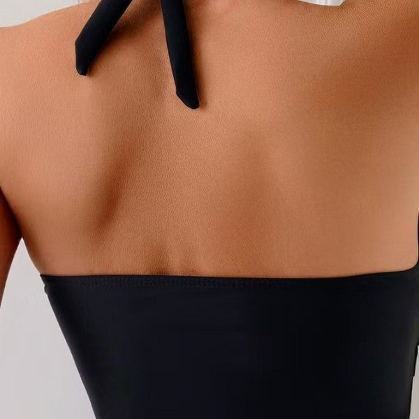 Dame moderne tankini-sæt med indviklet top og stilfulde badeshorts Skovae