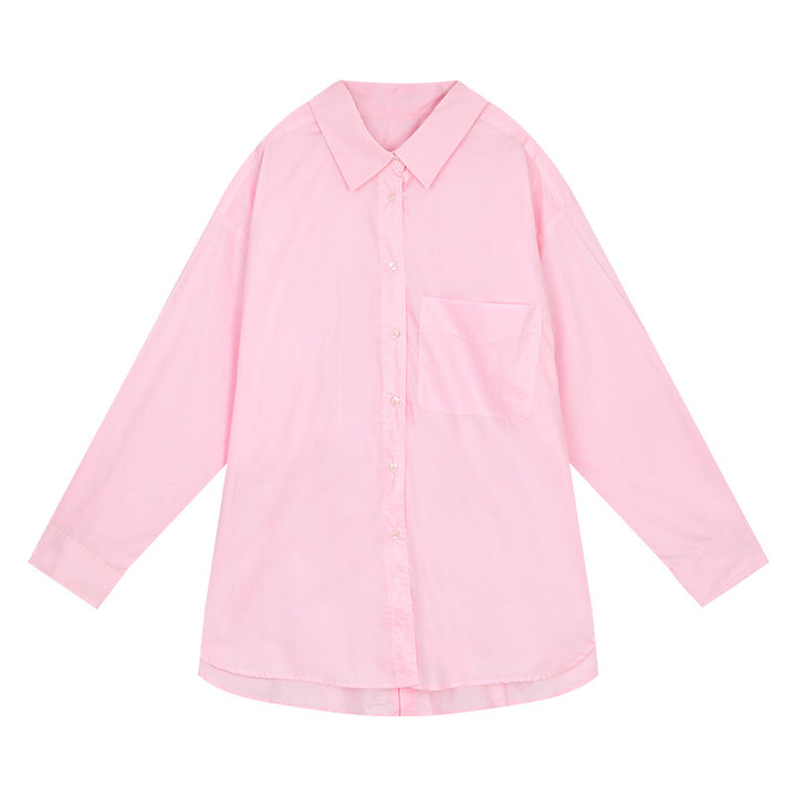 Dame afslappet bluse med moderne snit og praktisk brystlomme Stilla