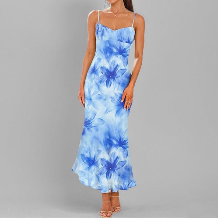 Damer Elegant Maxi Kjole med Finne Stropper og Legesyg Gradient Stilla