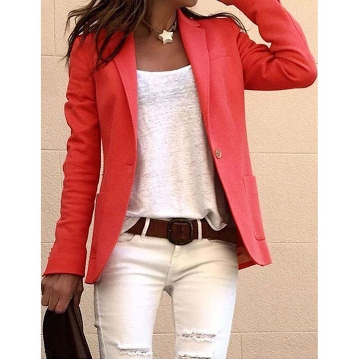 Dame elegant snit blazer med fin tekstur og moderne detaljer Stilla