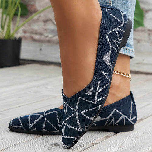 Dame Ballerinas med dyrepelsmønsterdesign og komfortabelt fodseng Stilla