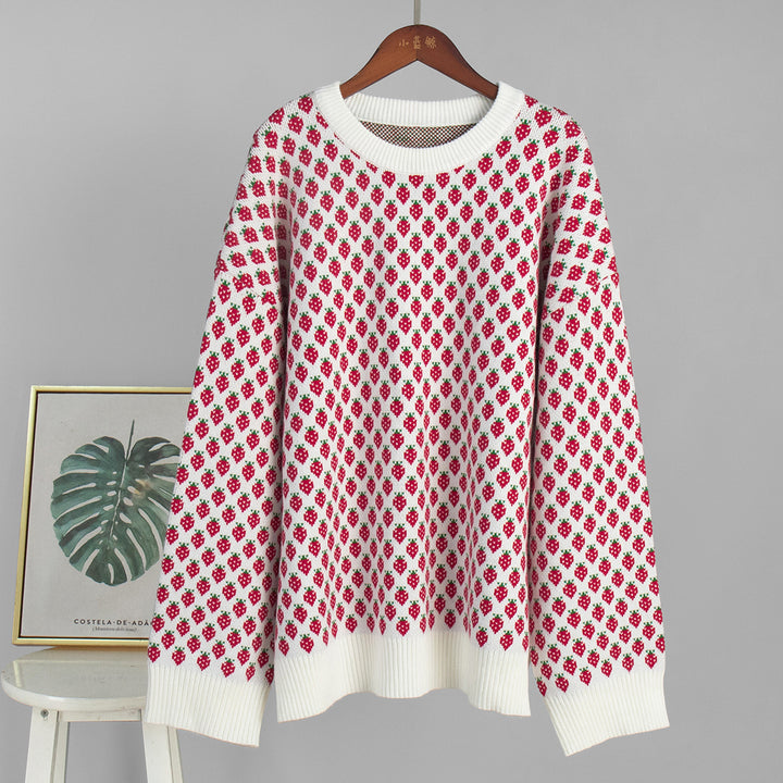 Kvinders oversized sweater med blomsterprint Stilla