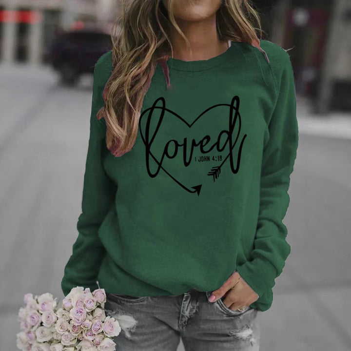 Dame sweatshirt med inspirerende lettering og trendy design Skovae