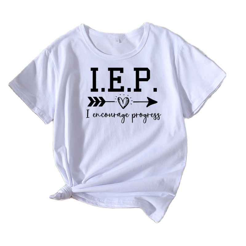 Kvinder Inspirerende Besked Grafik T-shirt Stilla