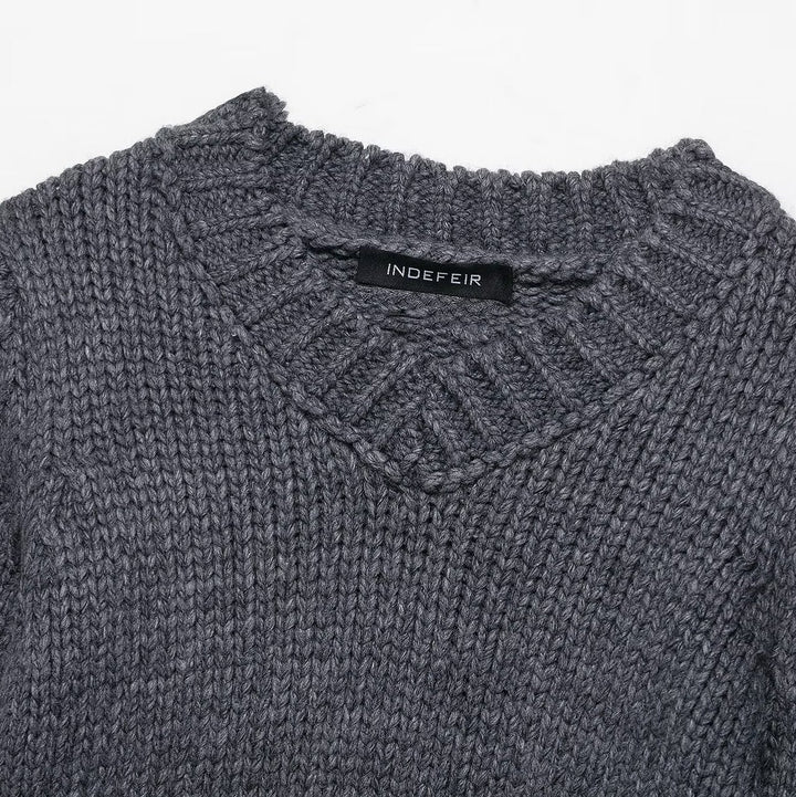 Dame stilfuld strikpullover Stilla