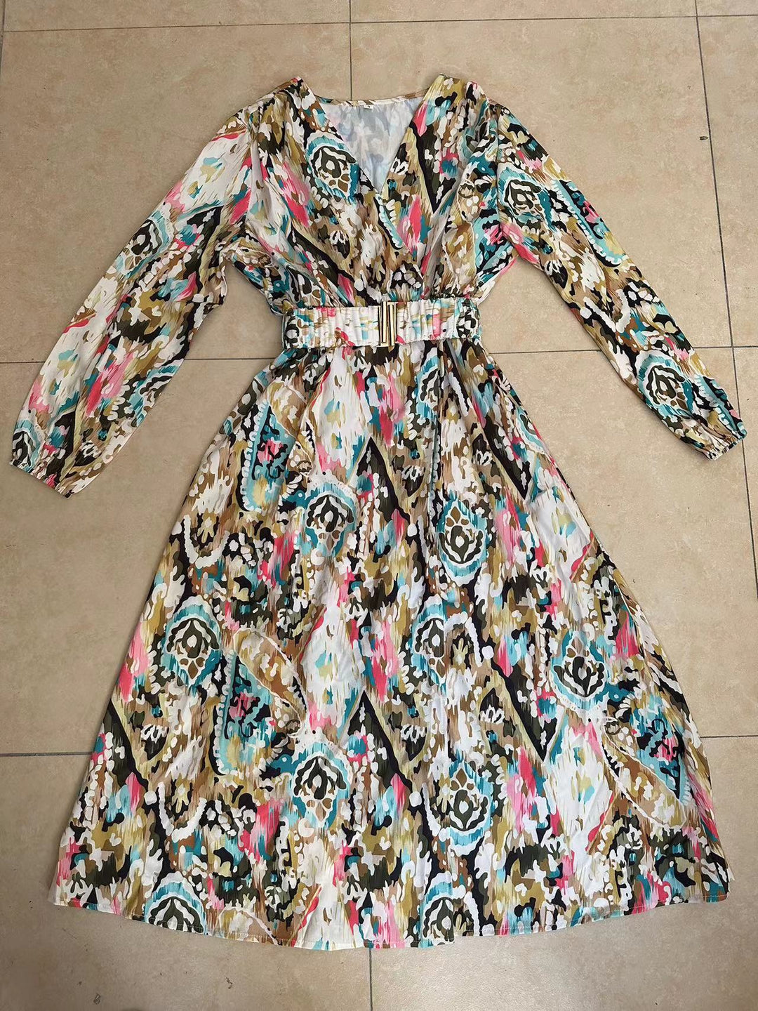 Kvindernes Livlige Maxi Wrap Kjole Stilla
