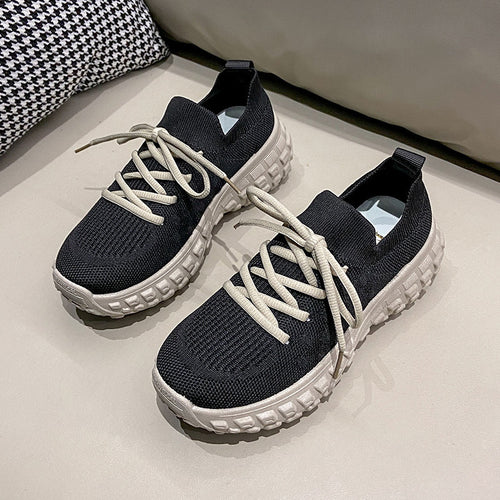 Kvinder Sporty Strik-Sneakers med fleksibel sål og optimal dæmpning Stilla