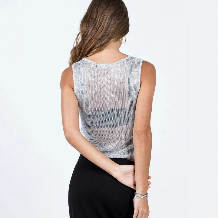 Dame transparent strikoverdel Stilla