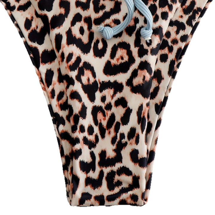 Dame Trendy Bikini med rynk og asymmetrisk design Stilla