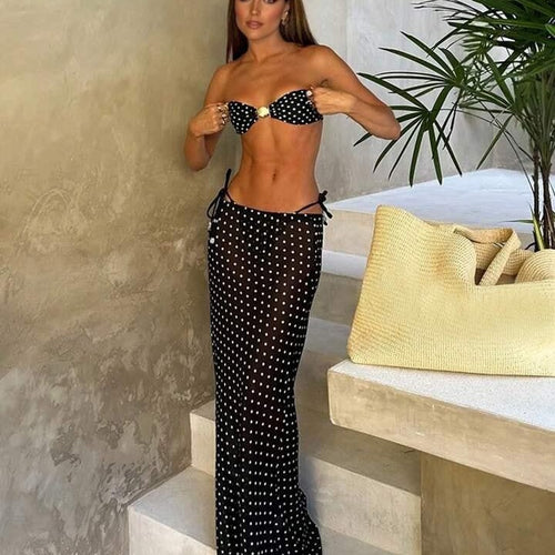 Dame Bandeau-bikini med moderne skæring Skovae