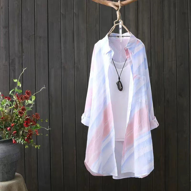 Dame Let Gennemsigtig Kimono Jakke Stilla