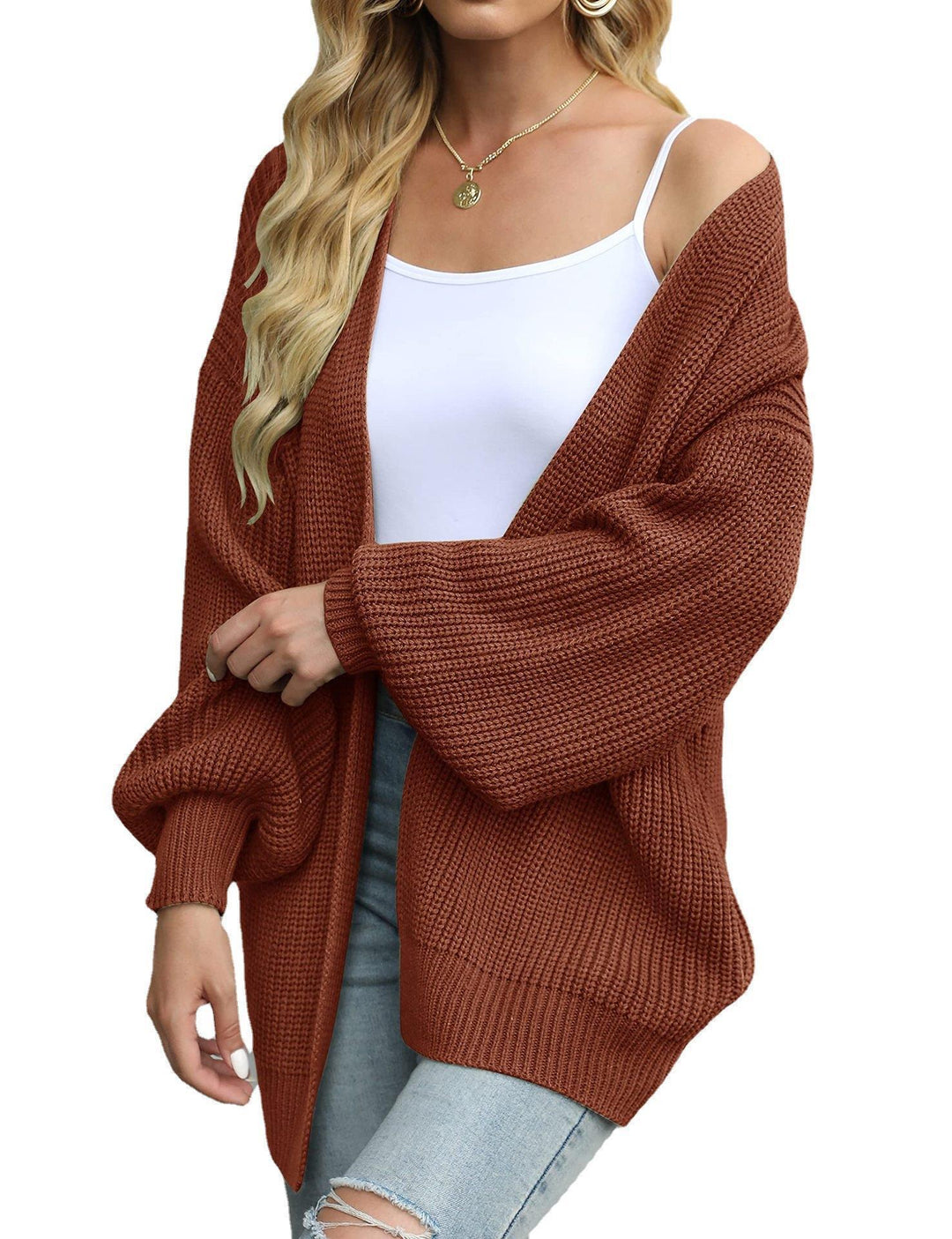 Dame strikjakke i oversized stil Stilla