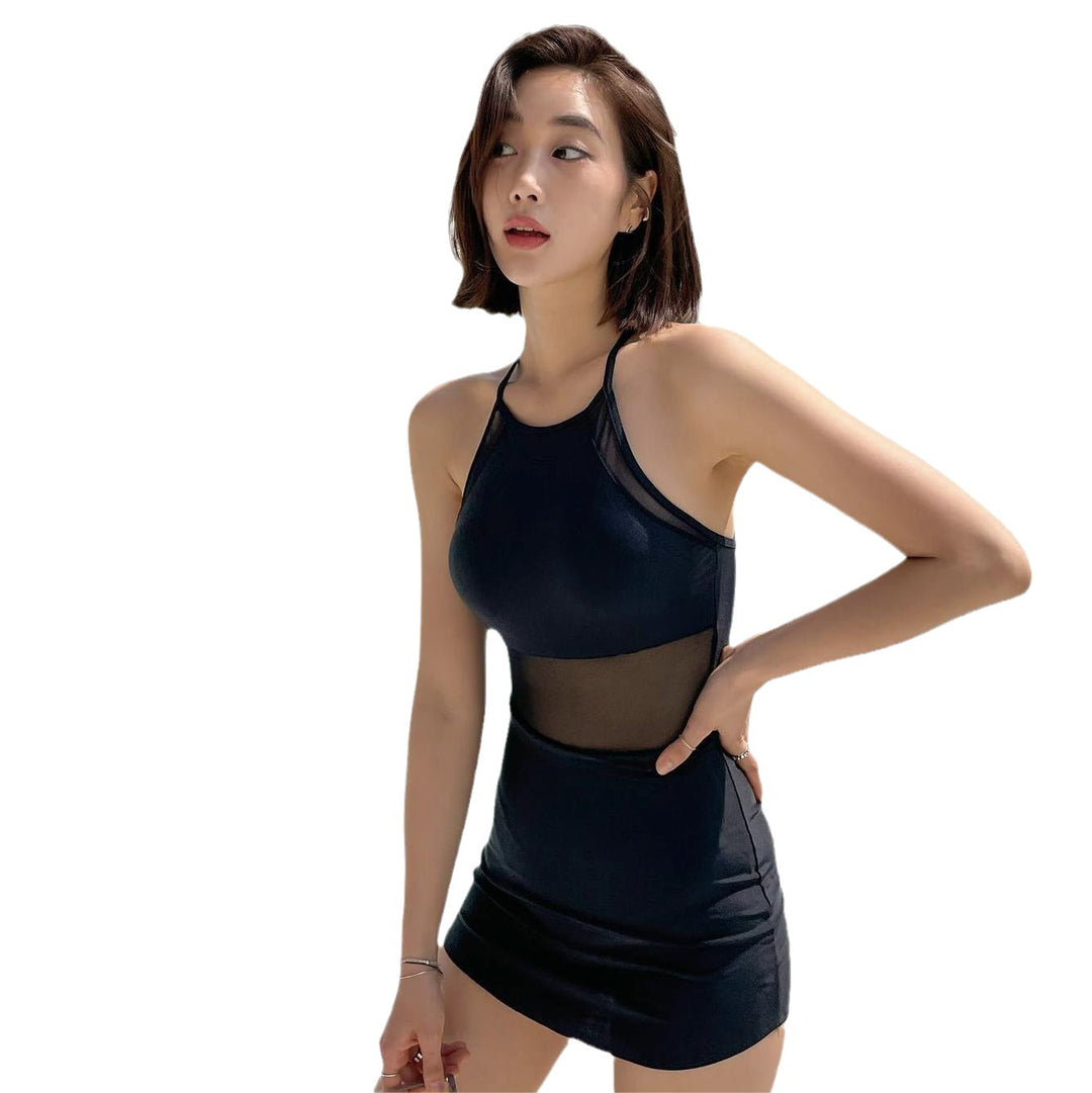 Damer Elegant Tankini med transparente indsatser og sporty snit Stilla