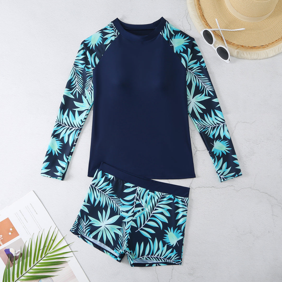 Dame UV-beskyttelse Surf-Sæt med langærmet Rashguard og Shorts Stilla