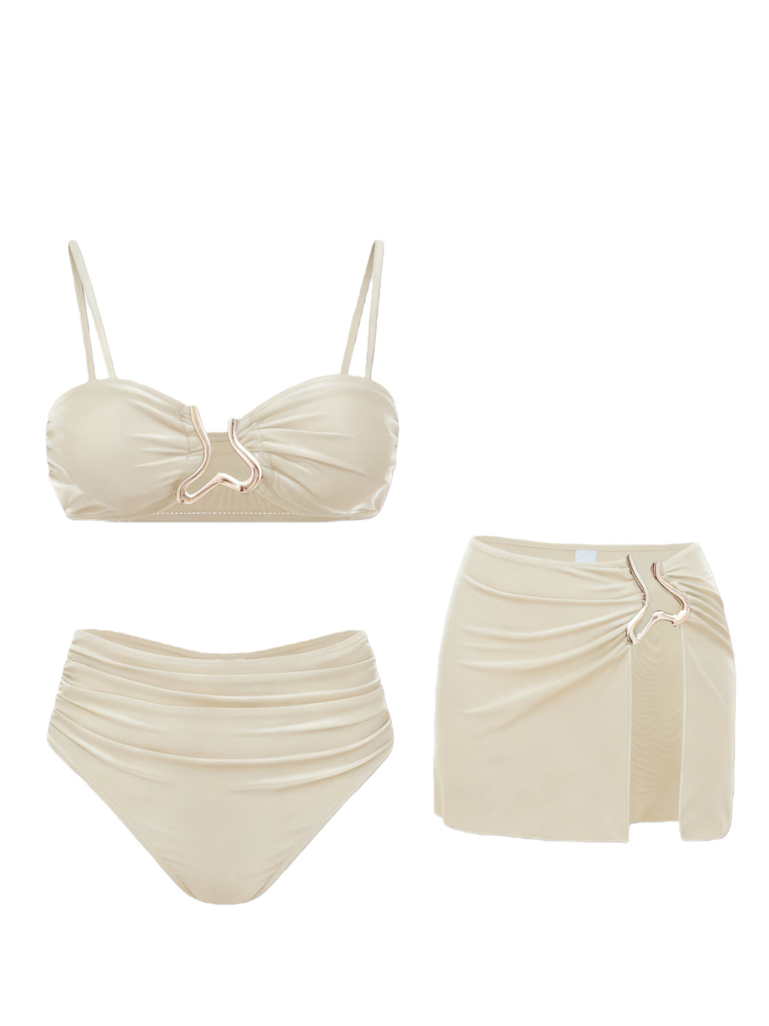 Dame bikinisæt med elegant indpakningsskørt og moderne design Skovae