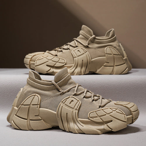 Herrer futuristiske sneakers med sok-lignende design og skridsikker sål Stilla