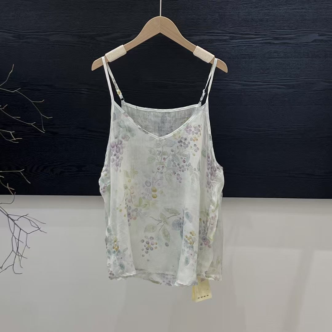Femme Floral Print Strop T-shirt Stilla