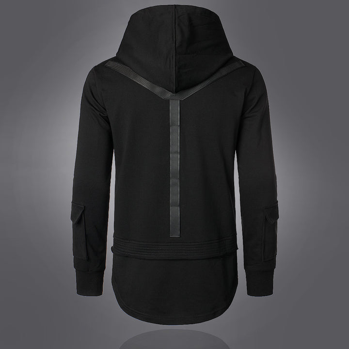 Herrer Stilfuld Højkrave Hoodie med Multifunktionslomme Design Stilla