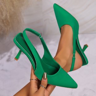 Dame Slingback Højhælede sko med elegant spids design og komfortabel hæl Stilla