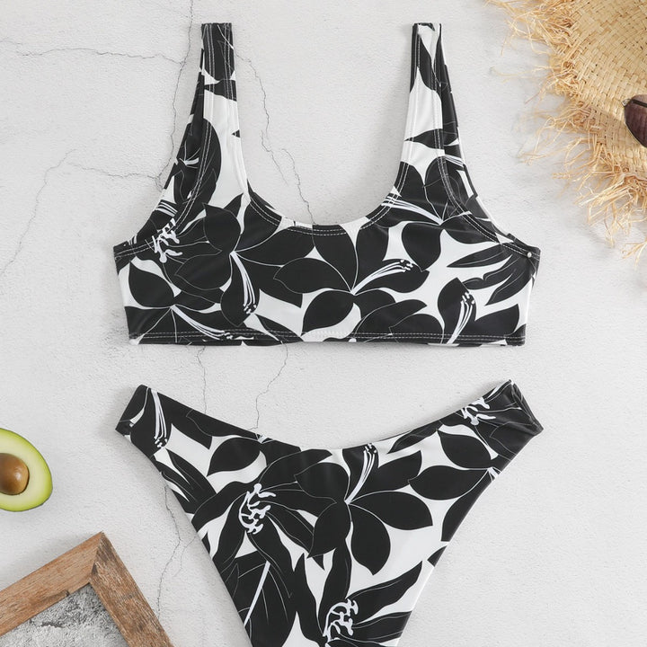 Dame bikini-sæt med blomsterdesign Skovae