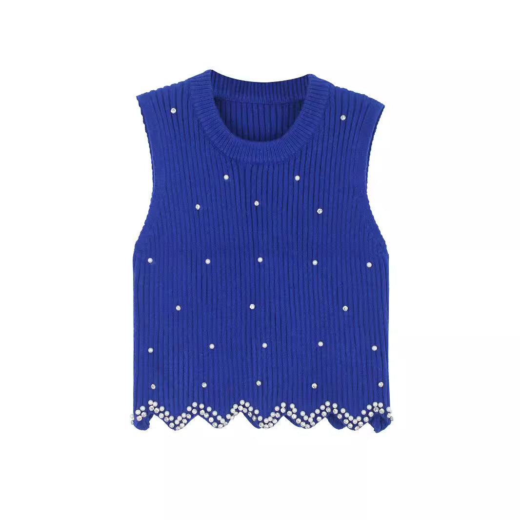 Dame elegant strik top med glimmer accenter Stilla