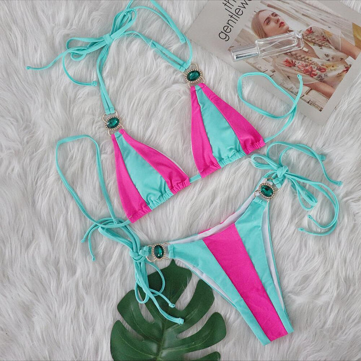 Dame Stilfuld Cut-Out Trekant Bikini Sæt Stilla