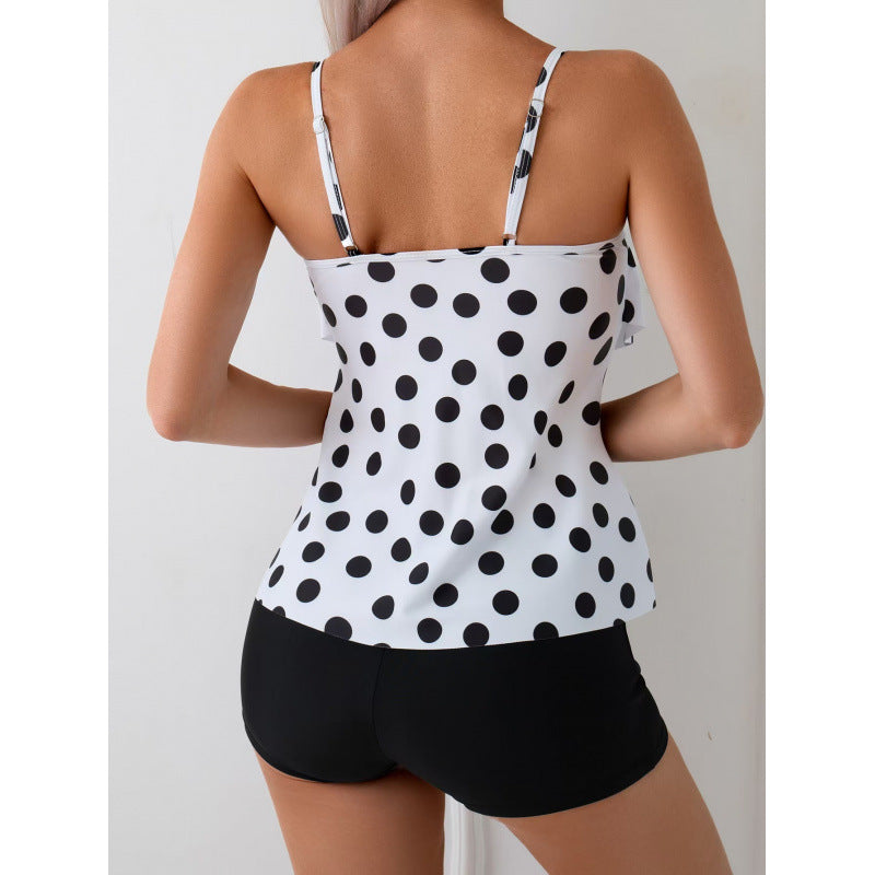 Dame Tankini med polstret top og sporty bukser Skovae