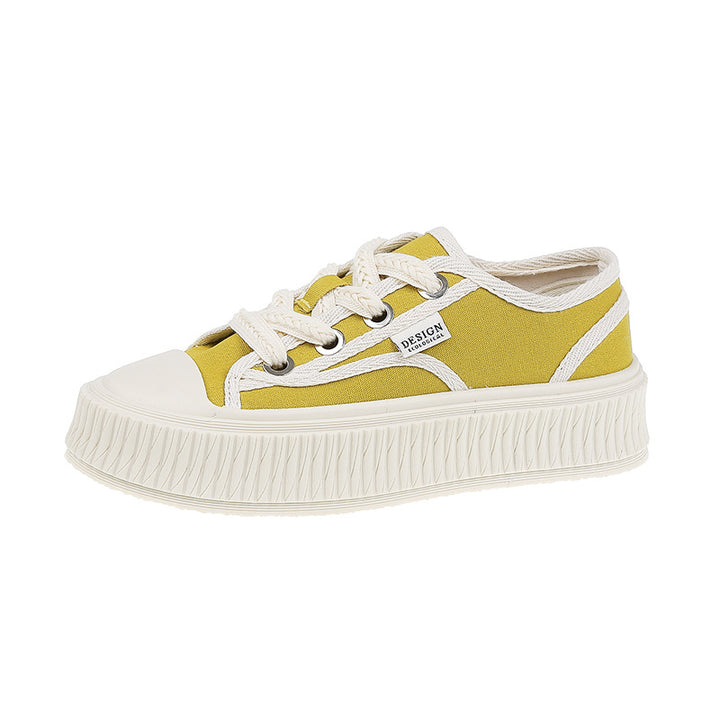 Dame fritidssneakers med elastisk plateau-sål og moderne design Stilla