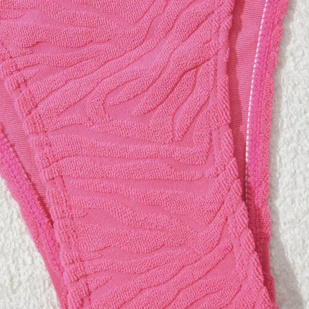 Dame Bikini-sæt med asymmetrisk design og trendy struktur Stilla