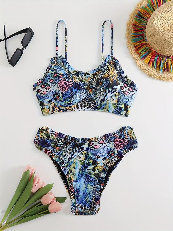 Damer Farverig Bikini Top og Bund Skovae