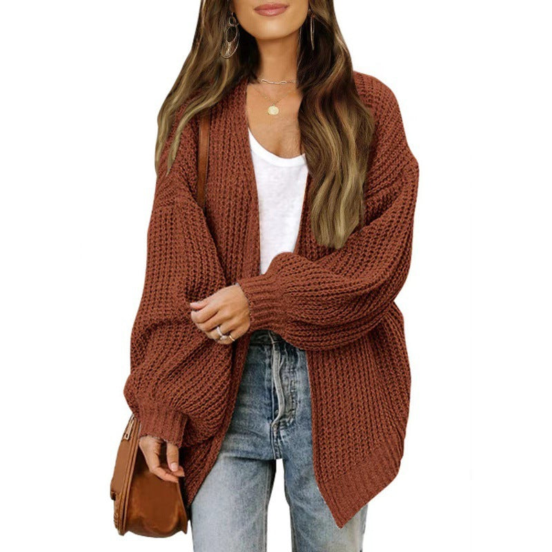 Kvinders luftige cardigan med oversized pasform og dyb V-hals Stilla
