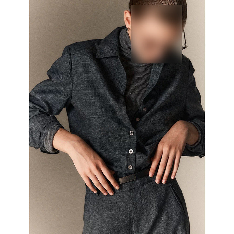 Dame bred stofbuks med høj talje og elegant plisseforarbejdning Stilla
