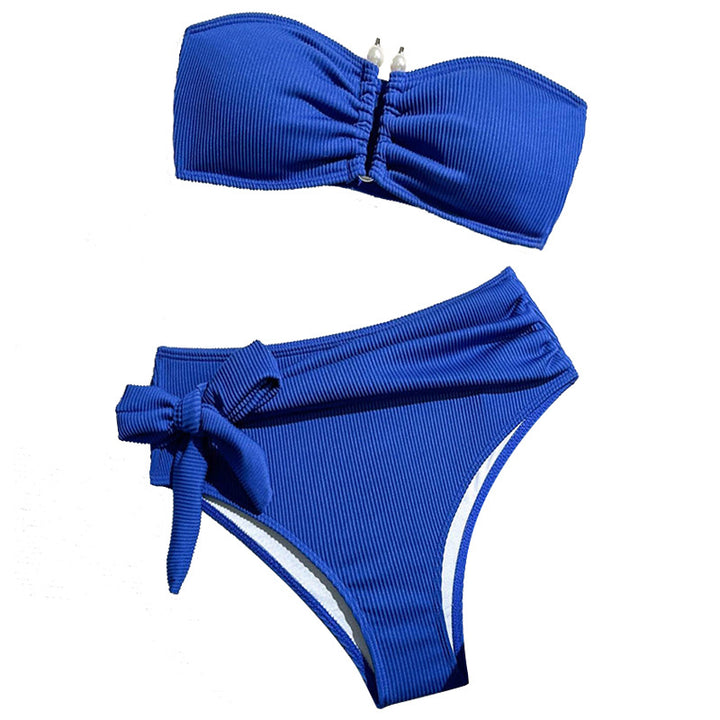Dame bandeau-bikini med moderne indpakningsbund Skovae