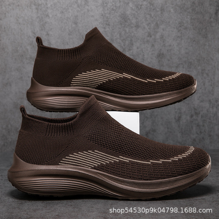Unisex nan elastisk slip-on fritidssko med sokkelignende indgang, kontureret bølgedæmpersål og skridsikker profileret sål Skovae