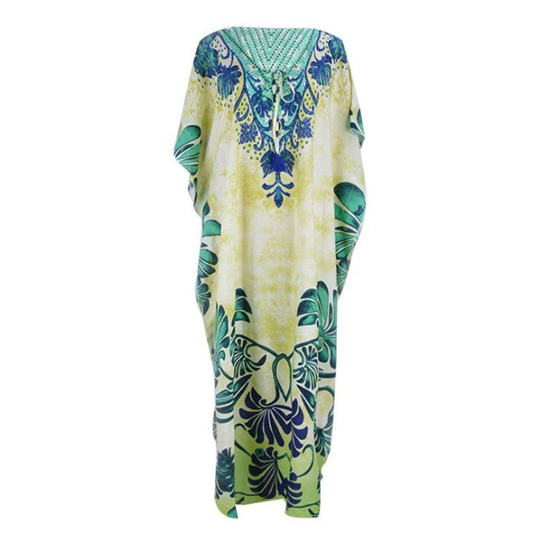 Dame Strandkaftan med håndlavet design Stilla