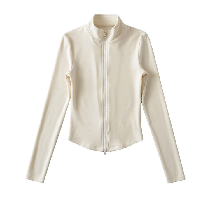 Dame sportsjakke med høj krave og fuld lynlås Stilla