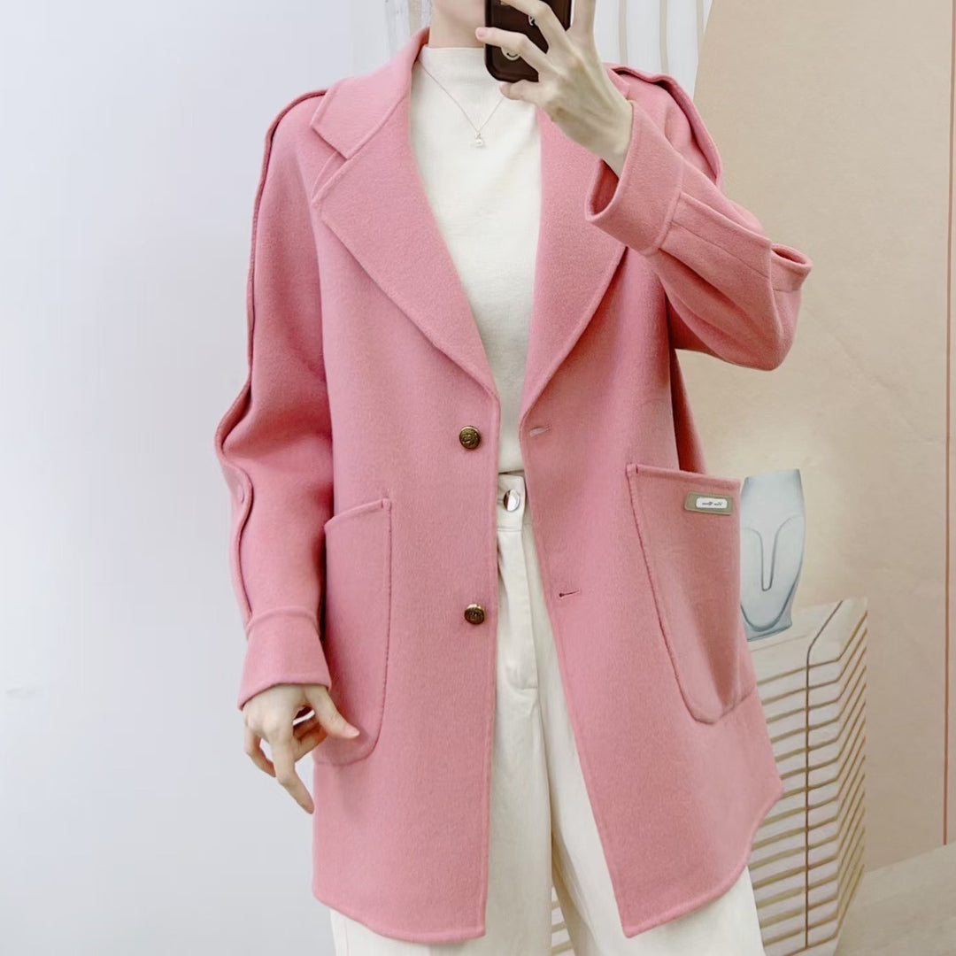 Damer elegant og varm blazer med store lommer Stilla