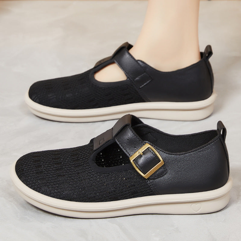 Dame Komfortable Slip-On Sneakers med moderne spænde Stilla