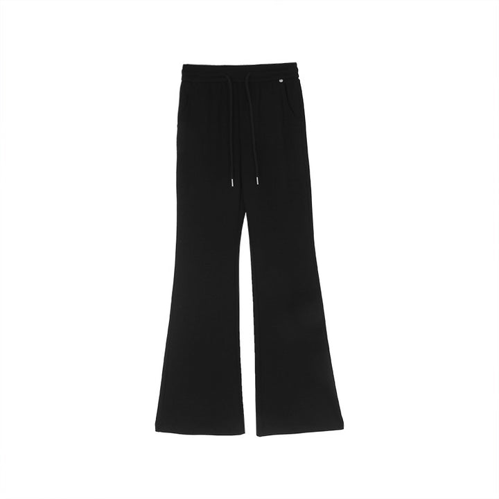 Dame Bred High-Waist-Bukser med afslappet snit og elastisk talje Stilla