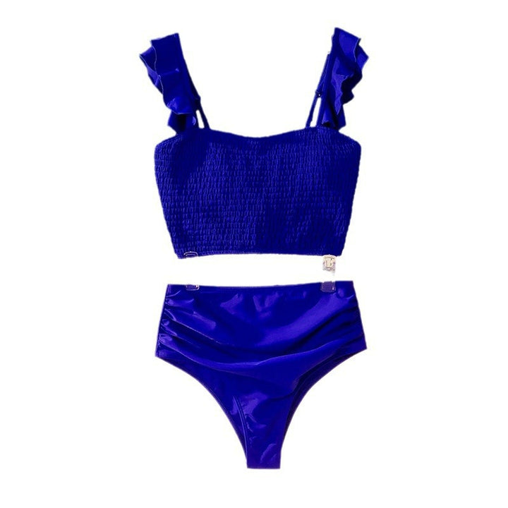 Dame Højhalset Bikini-Sæt med søde Ruffles-detaljer og figursyet snit Stilla