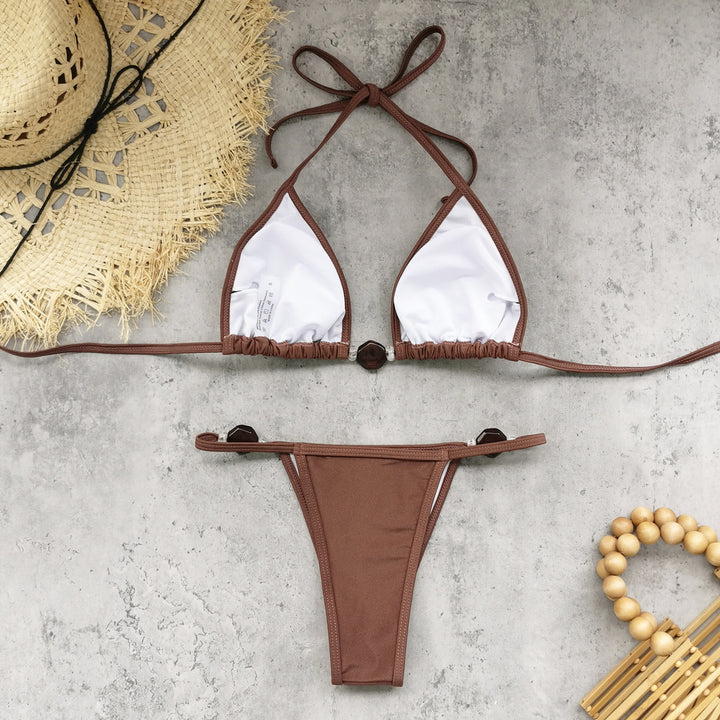 Dame bikini sæt med justerbar top og moderigtige accenter Stilla