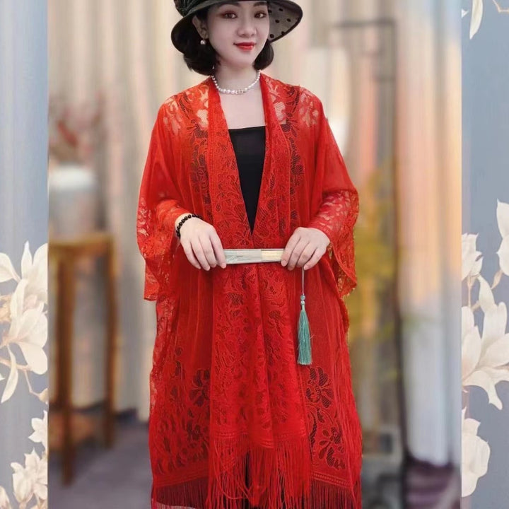 Stilla | Mesh Cotton Lace Kimono