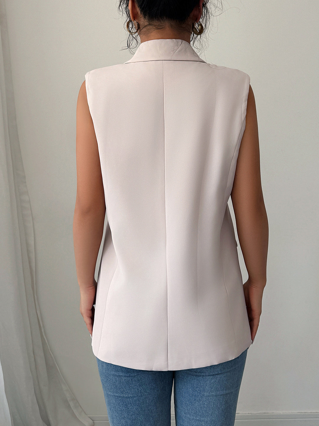 Dame Elegant skåret ærmeløs blazer Stilla