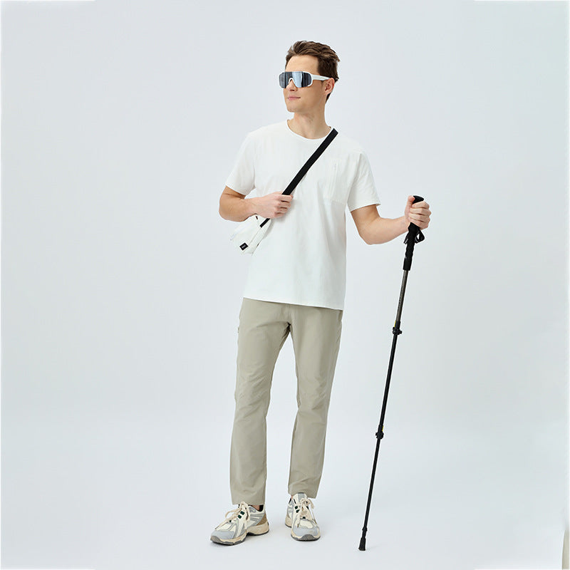 Herren Premium fritids-T-shirt med praktisk brystlomme og åndbart materiale Stilla