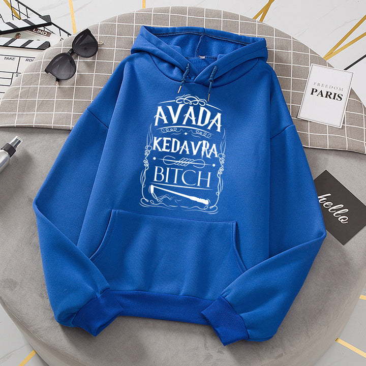 Dame hoodie med kreativt grafisk design Skovae