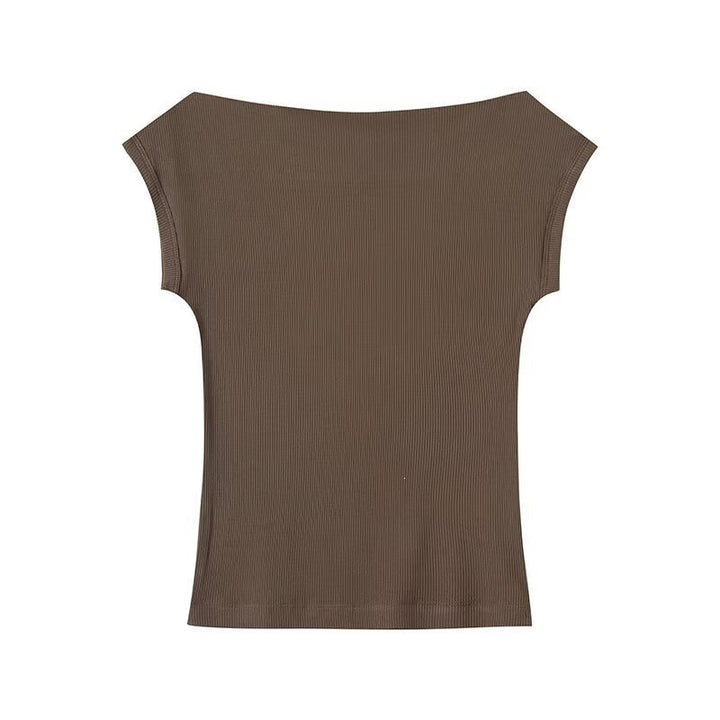 Dame raffineret top med bred pasform og moderne detaljer Skovae
