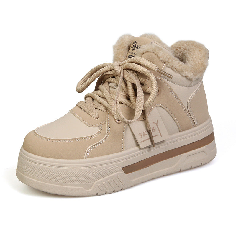 Dame Høje foret Sneakers med fluffy krave og slidstærkt overdækning Stilla