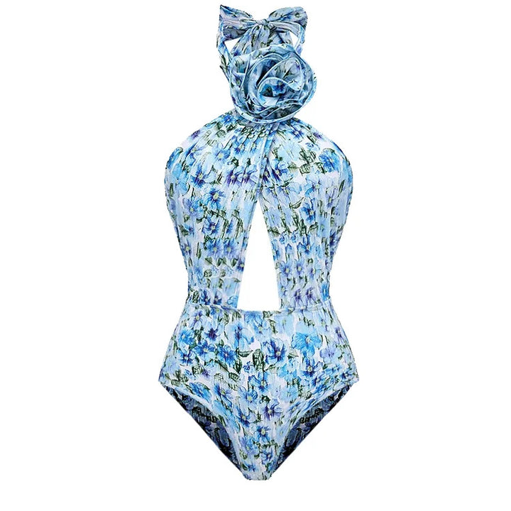 Dame badedragt med charmerende cut-out-design og overlappende udskæring Skovae